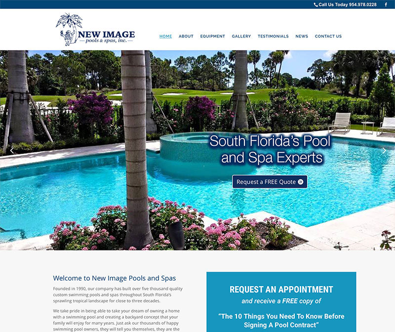 New Image Pools and Spas Launches New Website!